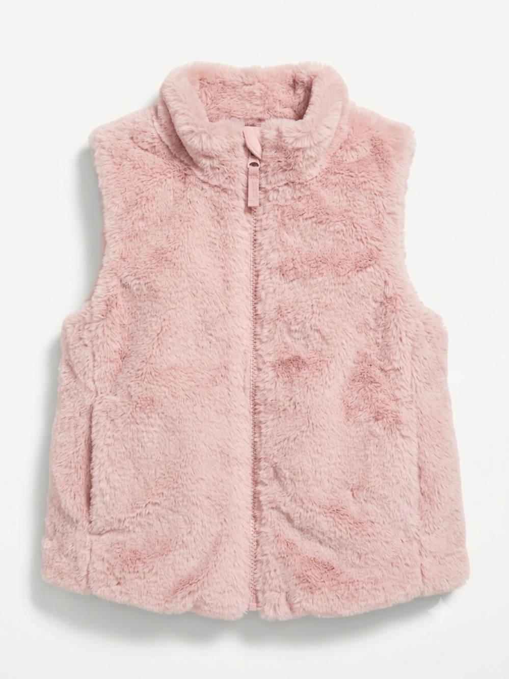Rare Editions Toddler Girls Faux Fur Vest Pink Full Zip Soft Plush Size 4